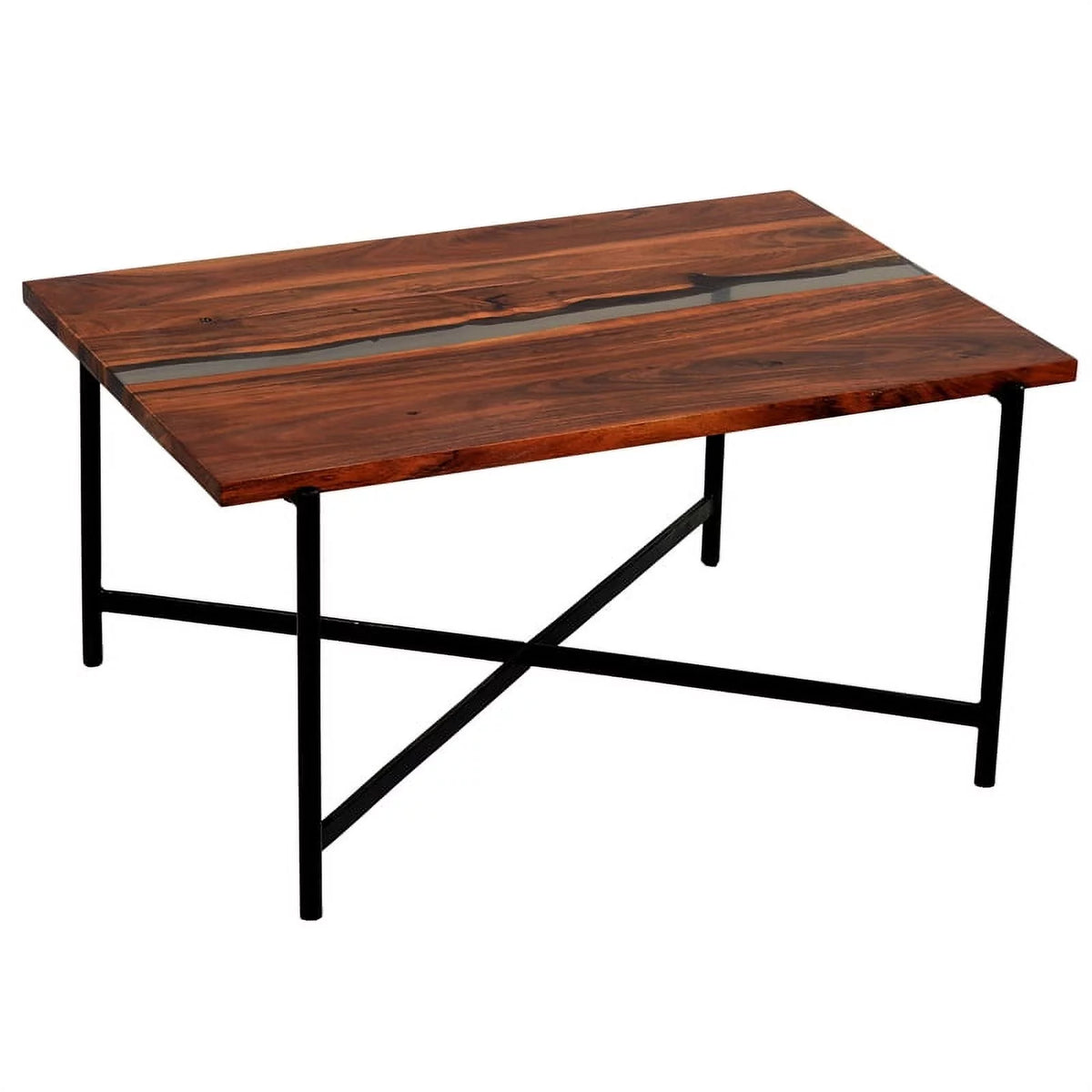 36" Acacia Wood and Acrylic Coffee Table L863912