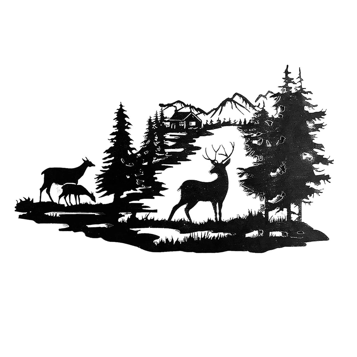 Metal Deer Wall Art Decor T38232
