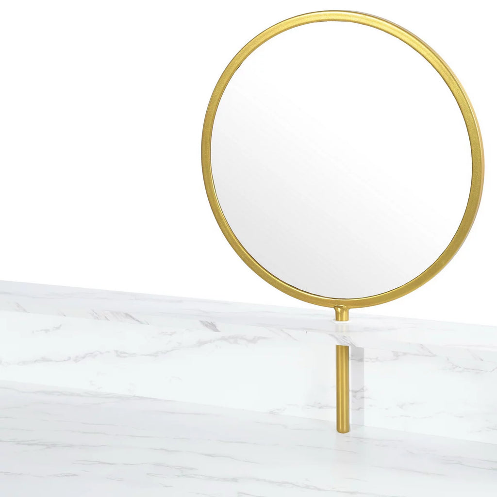 41.3 inch White Desk with Storage and Mirror N654656