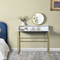 41.3 inch White Desk with Storage and Mirror N654656