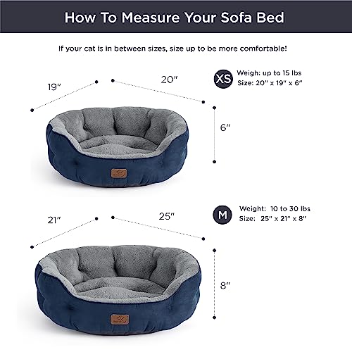Round Washable Pet Bed with Slip-Resistant Bottom, 20 Inches E976011