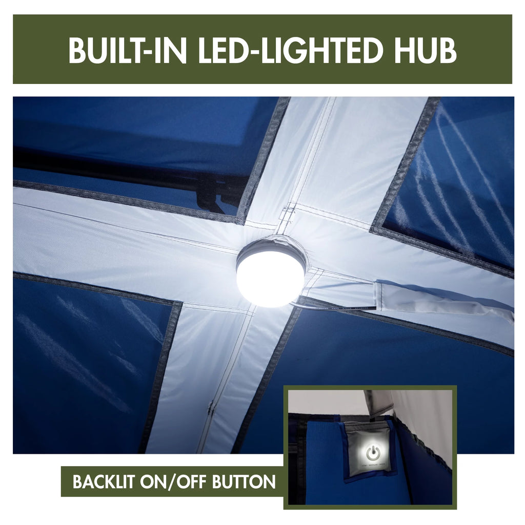 6-Person Instant Cabin Tent with LED Lighted Hub C667