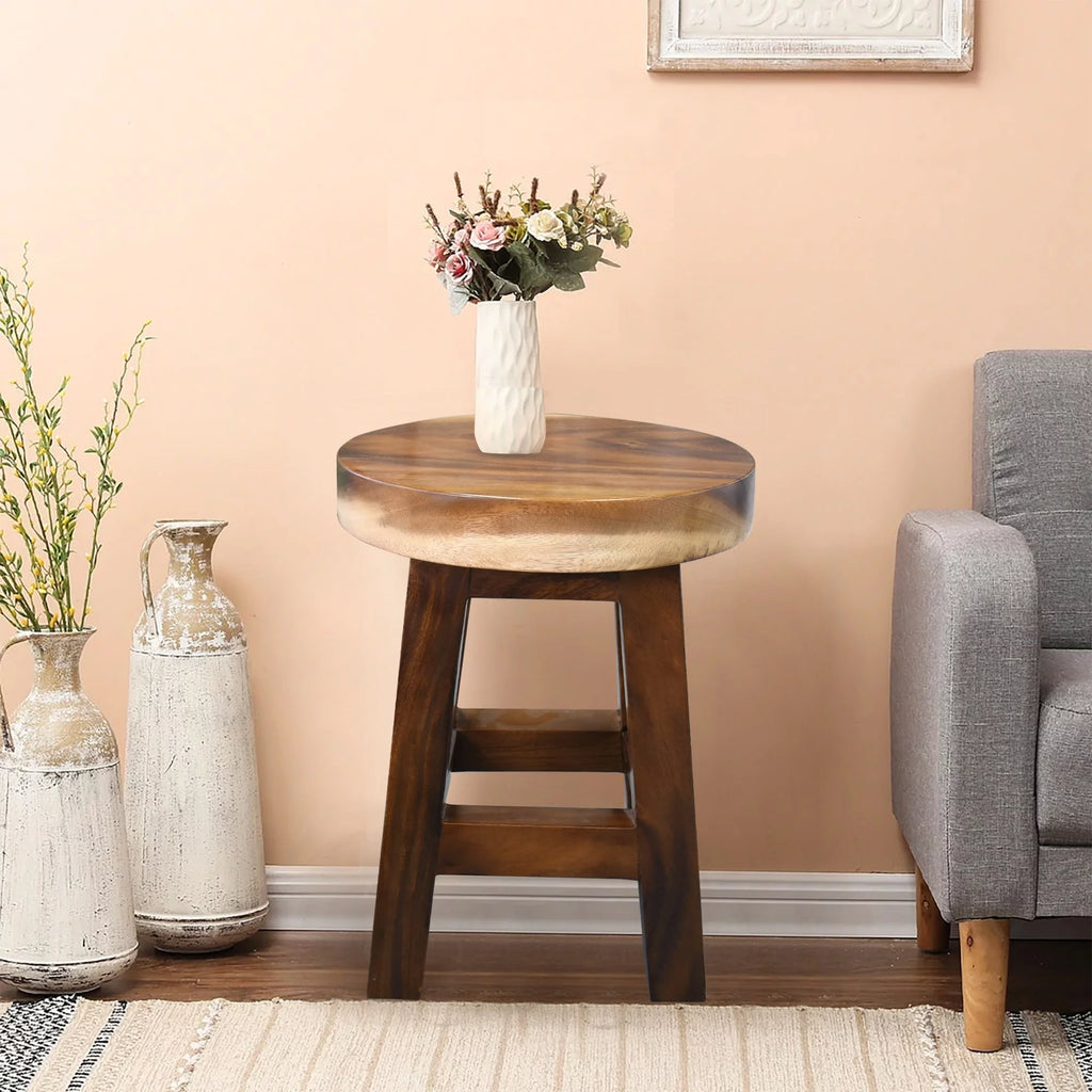 Small Round Wood Stool Side Table H4200