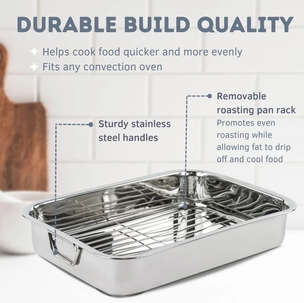 16" Rectangular Stainless Steel Baking Tray D919