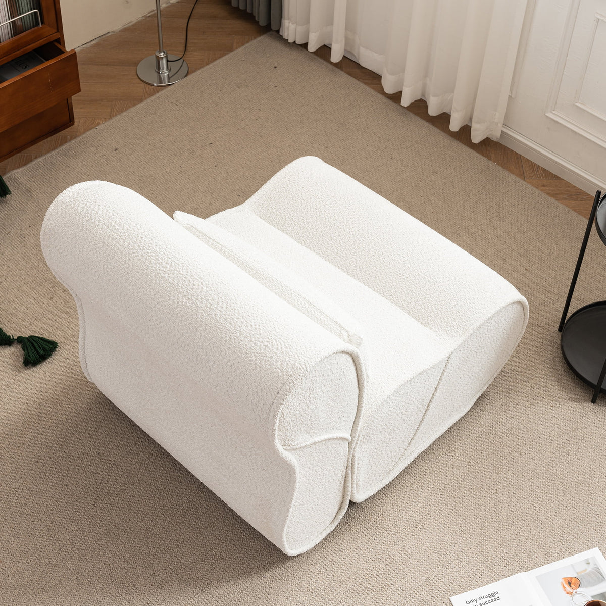 Soft Pellet Velvet Recliner with Waist Pack Padding K819