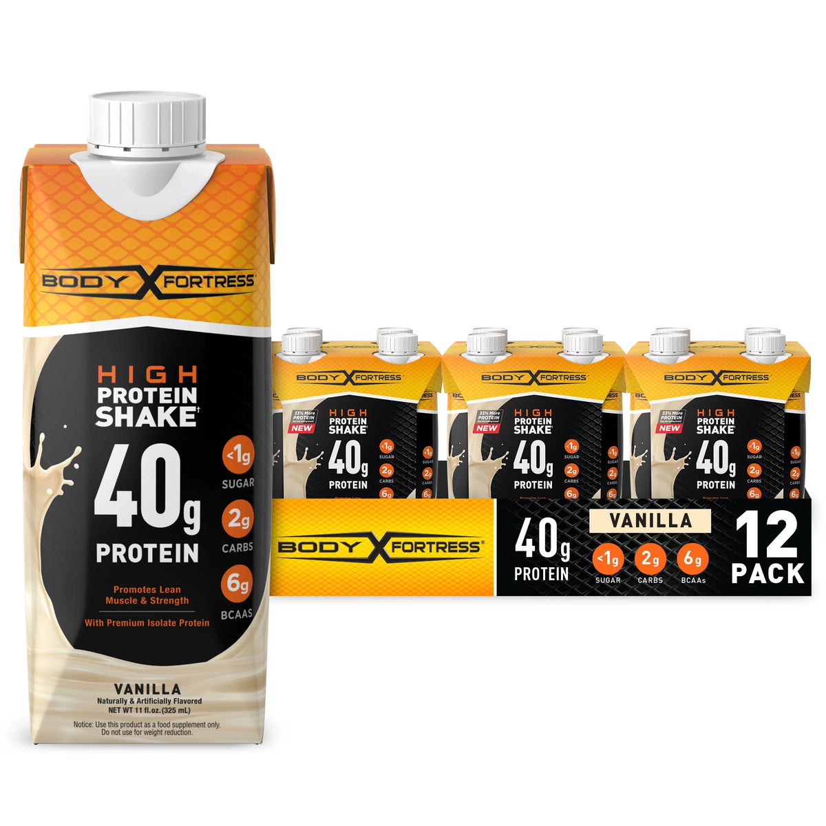 Vanilla Protein Shake 40g Protein 12 Ct W838