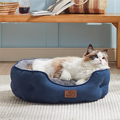 Round Washable Pet Bed with Slip-Resistant Bottom, 20 Inches E976011