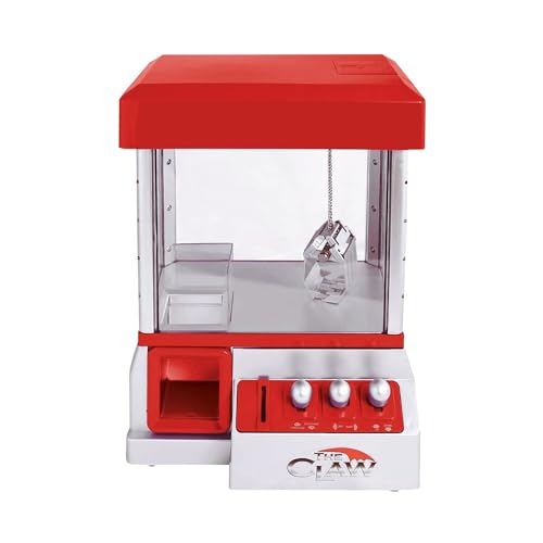 Mini Arcade Claw Machine Game with Lights & Sounds, 14 Inch x 10 Inch, Red I393984