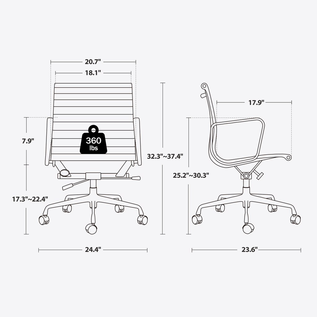 White Ergonomic Leather Office Chair L15226