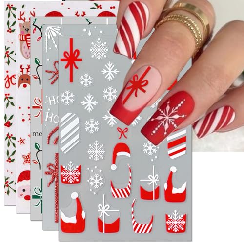 8 Holiday Nail Art Stickers Variety Pack U475201
