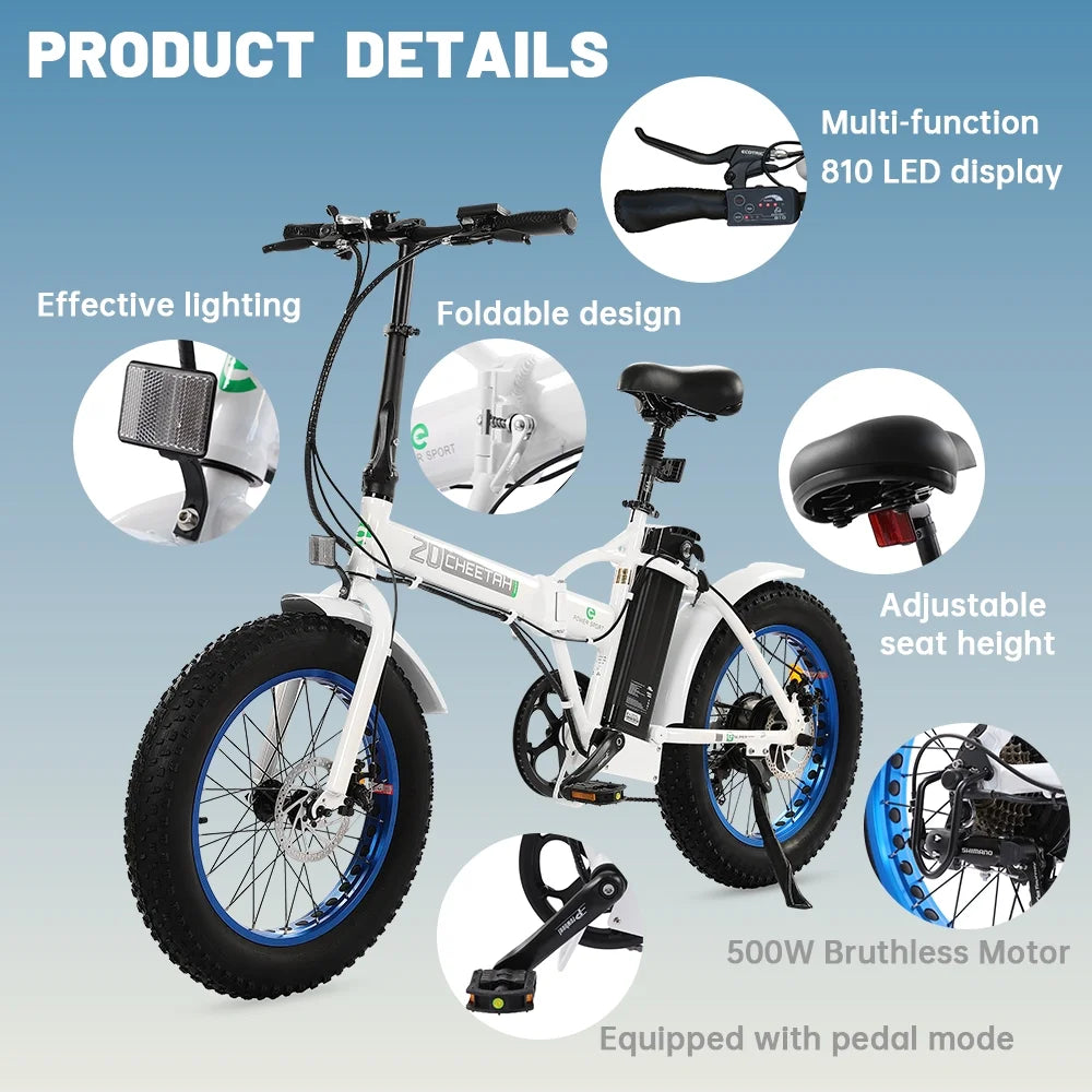 20" Fat Tire Folding Electric Bike Z827092