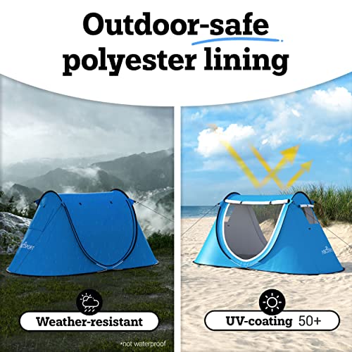 Sky Blue 2 Person Pop Up Tent with Carrying Bag T991395