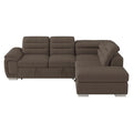 Microfiber Sectional with Pull Out Bed and Ottoman E454