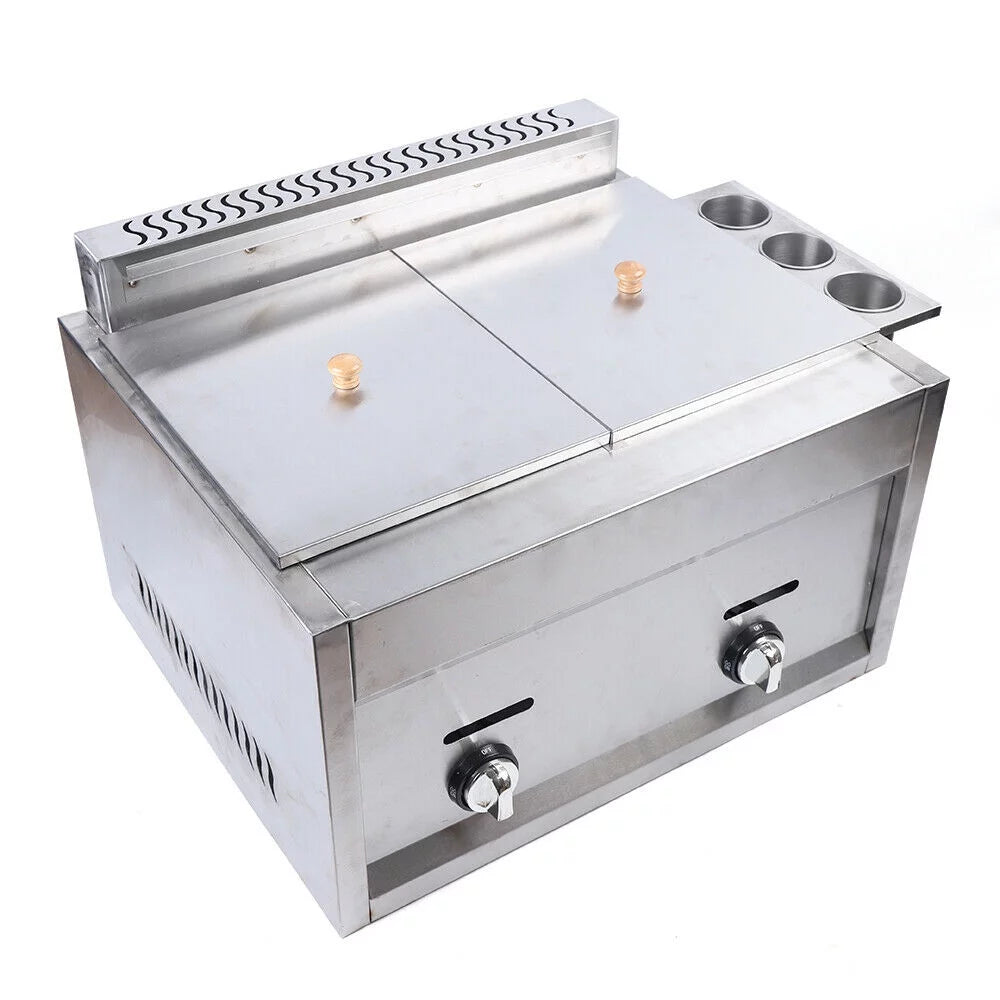 2 Basket Stainless Steel Propane Gas Deep Fryer J265