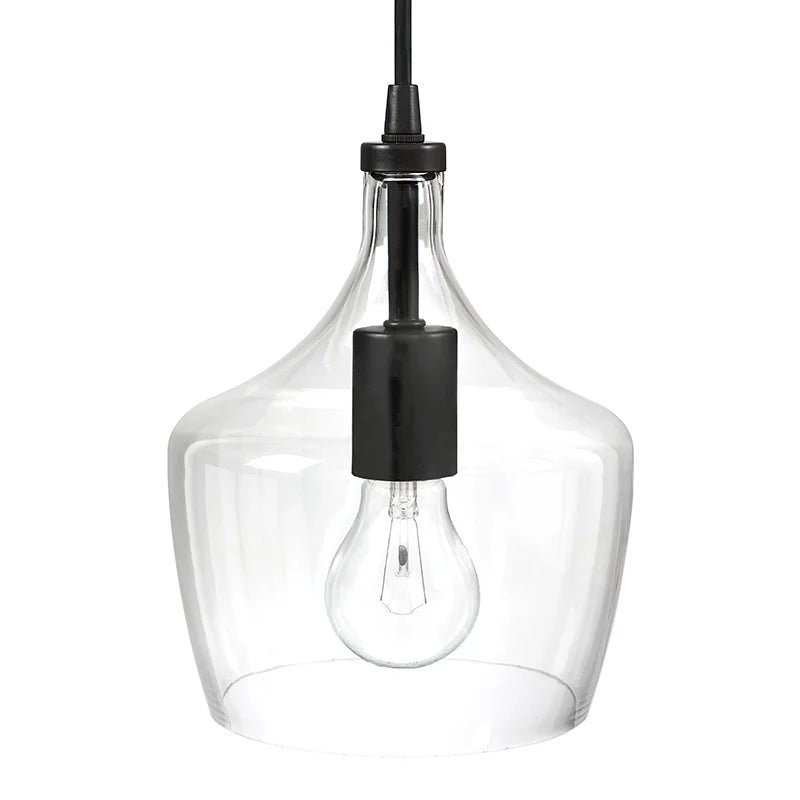 3-Pack Bronze Pendant Lighting with Glass Shade Z9623