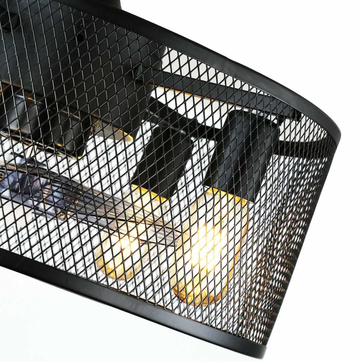 Caged Ceiling Fan Light with Remote E38650