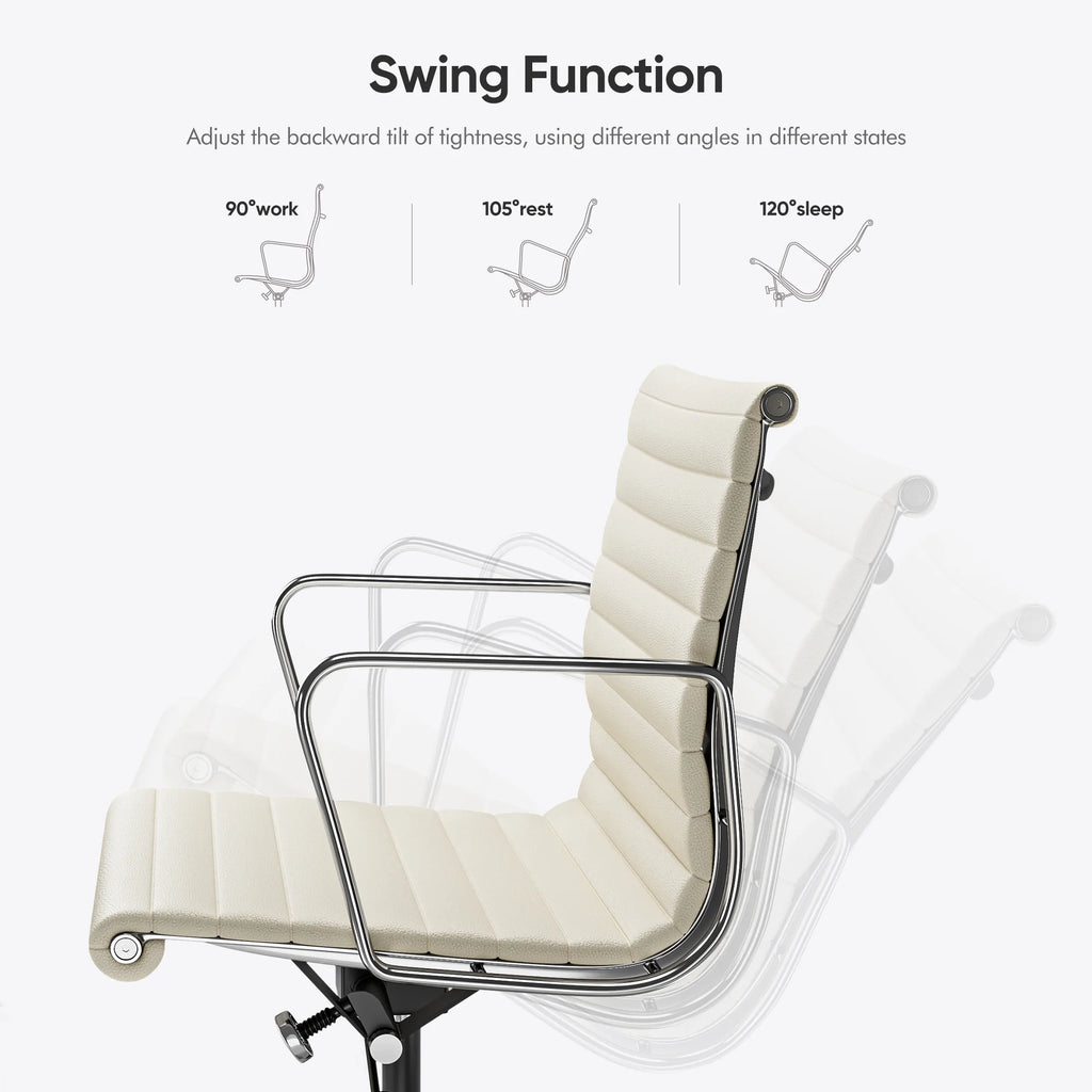 White Ergonomic Leather Office Chair L15226
