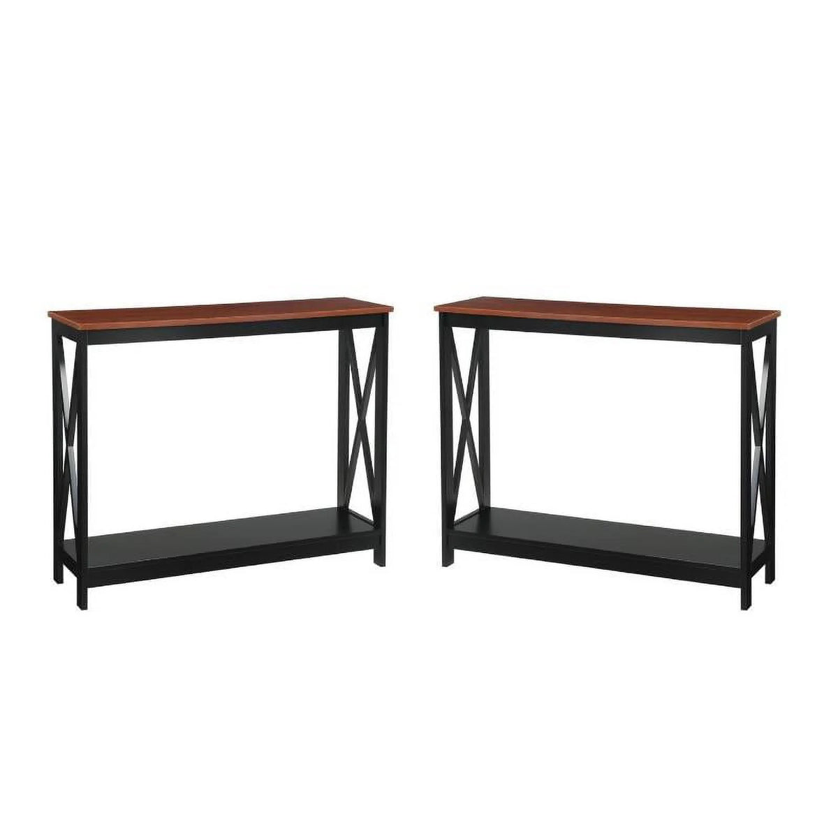 2 Piece Wood Console Table Set I211