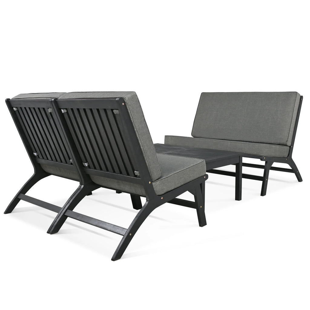 Acacia Solid Wood 4-Piece Outdoor Sofa X110692