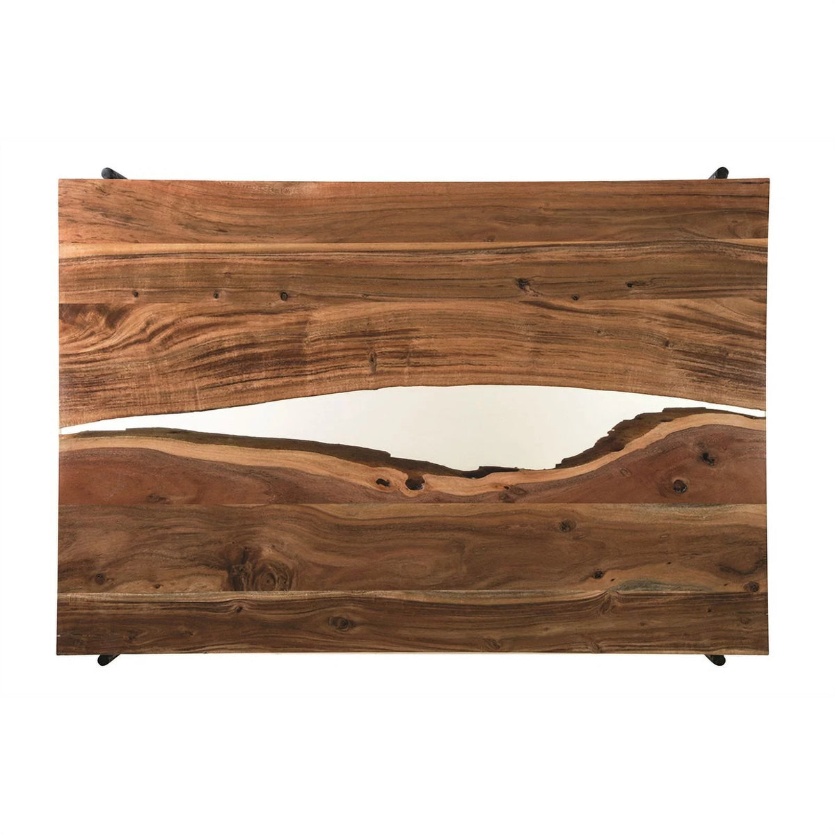 36" Acacia Wood and Acrylic Coffee Table L863912