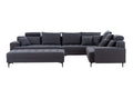 Oversized U Shaped Modular Sectional Sofa with Storage Ottoman L738851