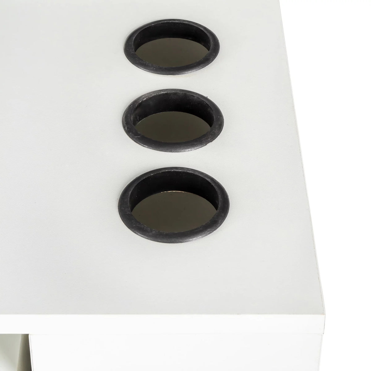 White Hair Desk with Storage Y665553