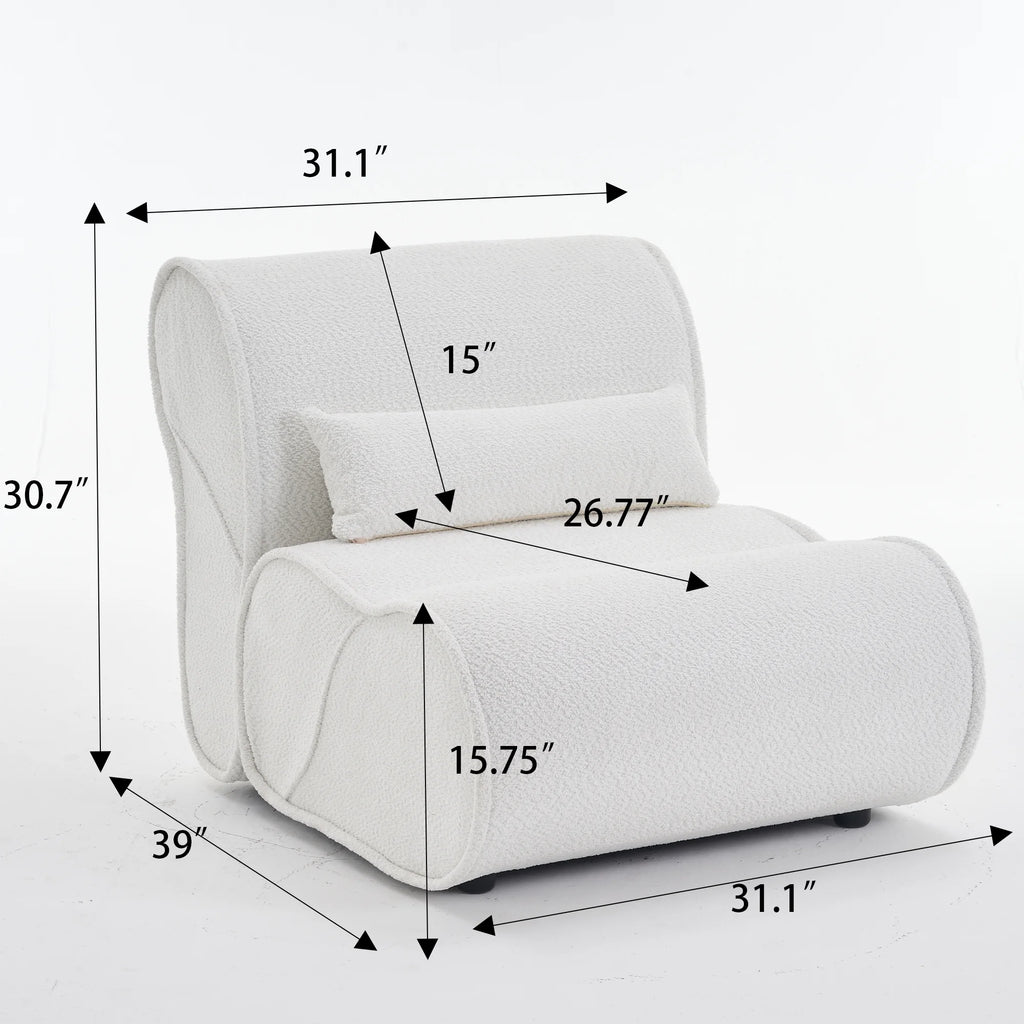 Soft Pellet Velvet Recliner with Waist Pack Padding K819
