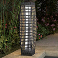 Outdoor Solar Powered Resin Wicker Floor Lamp C4517