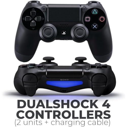 PlayStation 4 Slim 500GB Console Bundle with 2 Dualshock 4 Wireless Controllers V63917