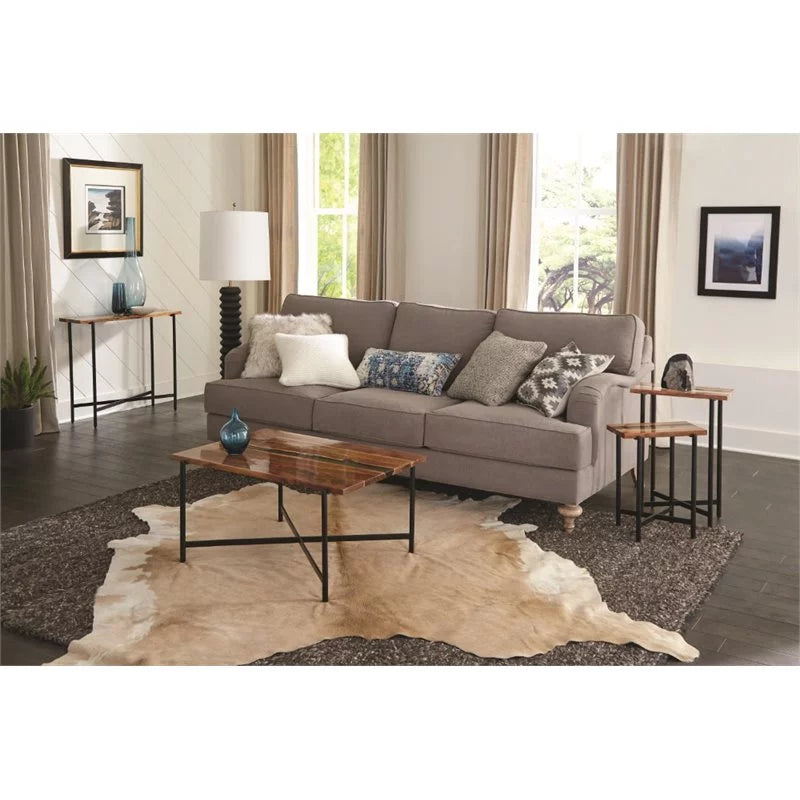 36" Acacia Wood and Acrylic Coffee Table L863912