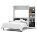 Queen Wall Bed with Storage in White S513459
