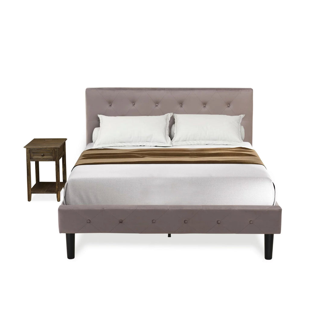 2 Pieces Wood Full Bedroom Set J827719