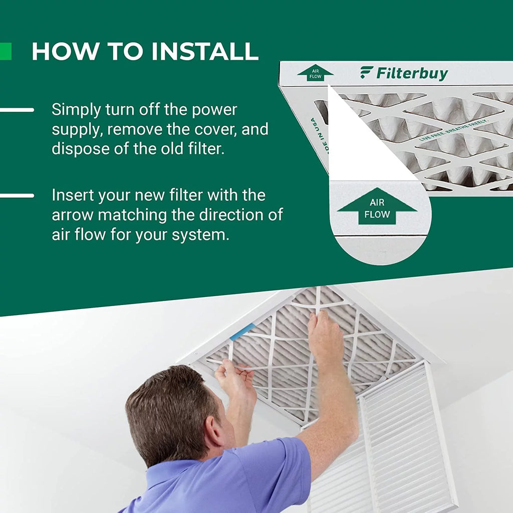 16x25x5 MERV 8 Pleated HVAC Air Filters (2-Pack) A24483
