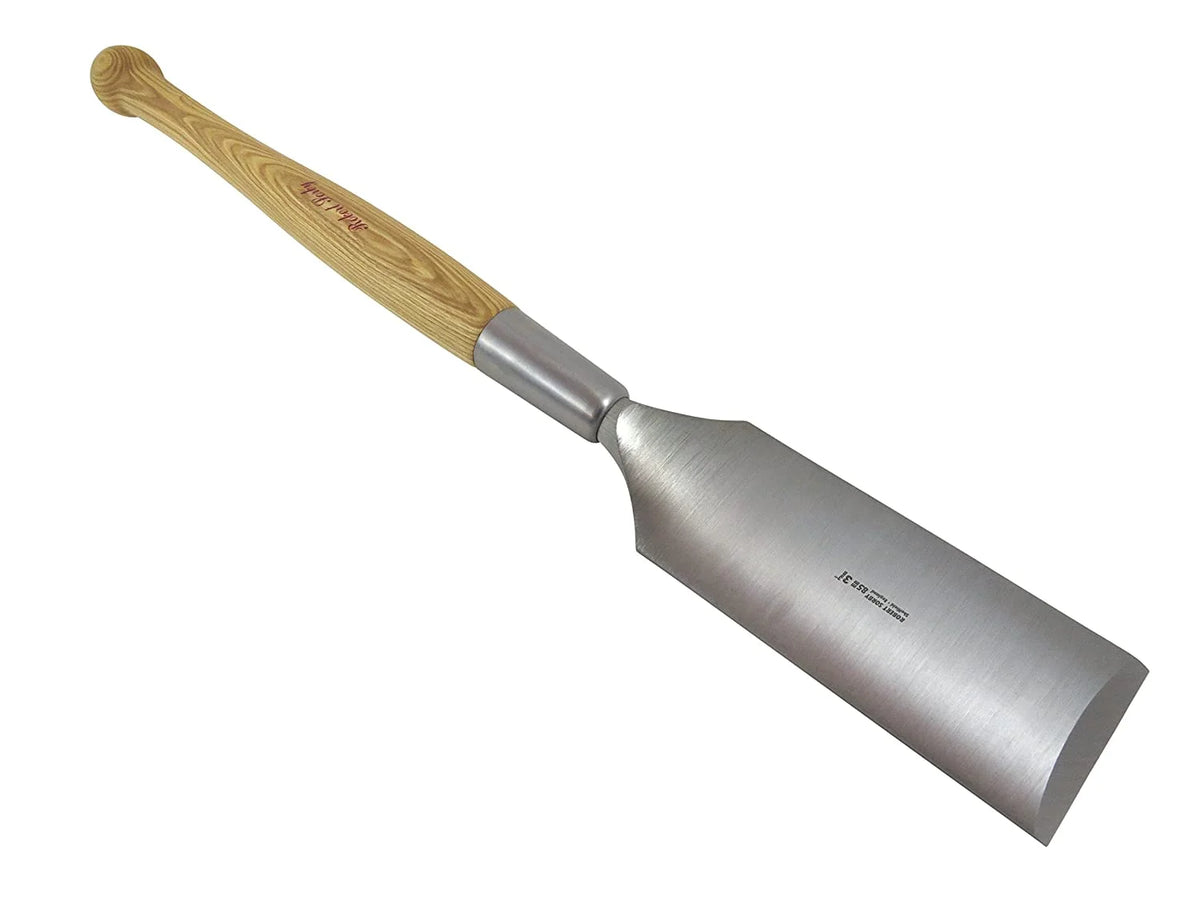 3-3/8" Timber Framing Chisel and Leather Edge Guard, 28" Overall Length N6091