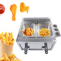 2 Basket Stainless Steel Propane Gas Deep Fryer J265