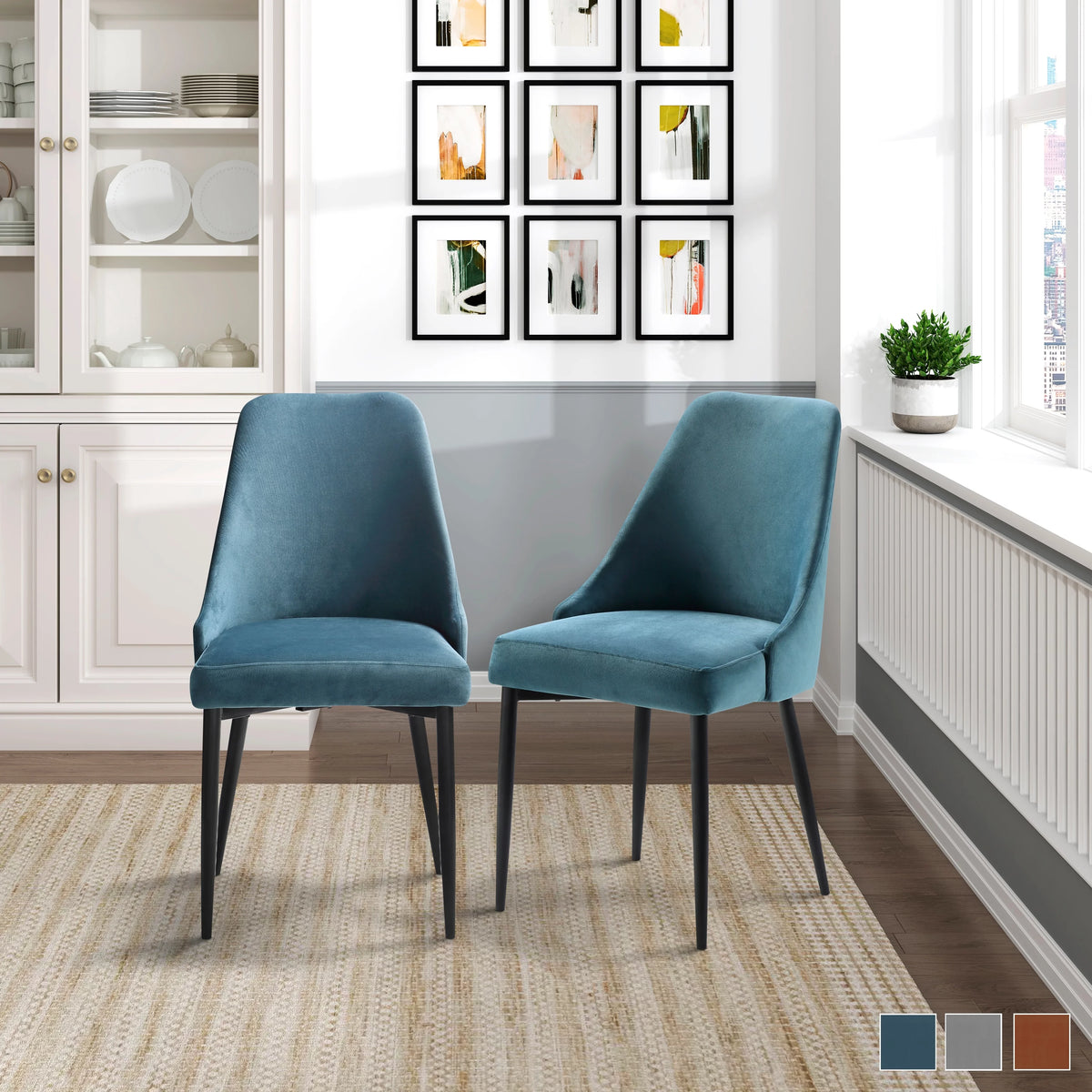 Orange Dining Chair Set of 2 H7436