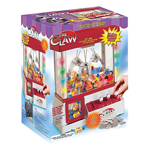 Mini Arcade Claw Machine Game with Lights & Sounds, 14 Inch x 10 Inch, Red I393984