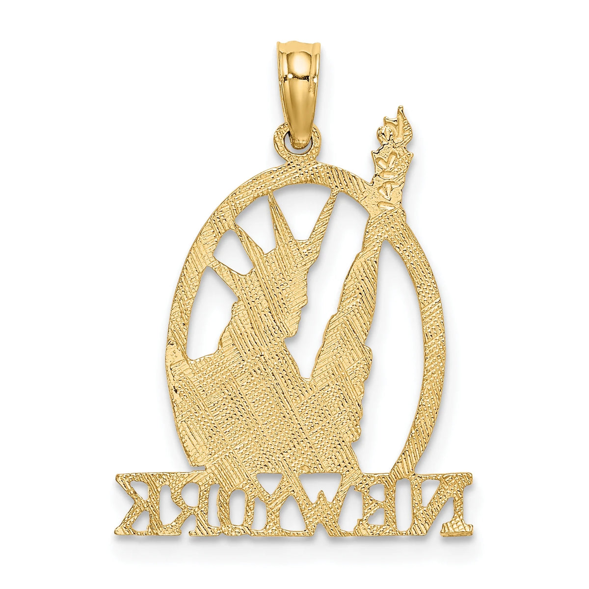 14K Yellow Gold Pendant Charm With 10K Rope Chain Necklace D457769