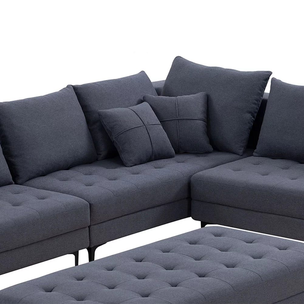 Oversized U Shaped Modular Sectional Sofa with Storage Ottoman L738851