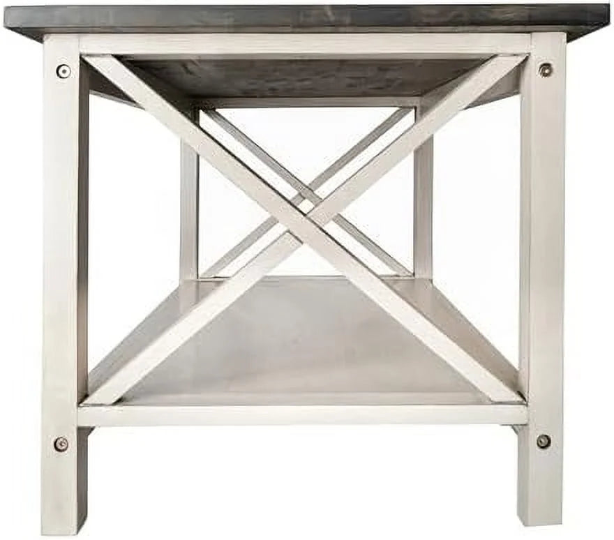 Solid Wood Coffee Table with X-Frame Design A35294