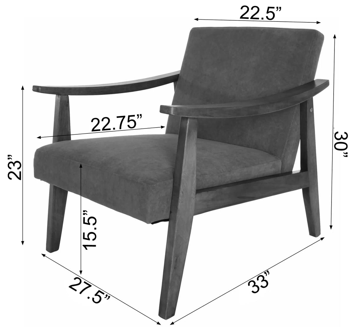 Mid Century Modern Upholstered Armchair S86197