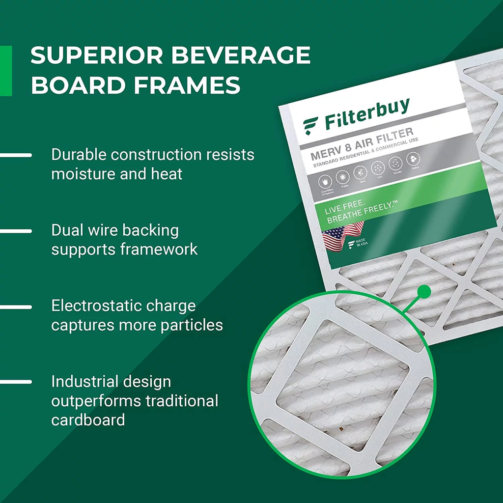 16x25x5 MERV 8 Pleated HVAC Air Filters (2-Pack) A24483