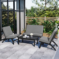 Acacia Solid Wood 4-Piece Outdoor Sofa X110692