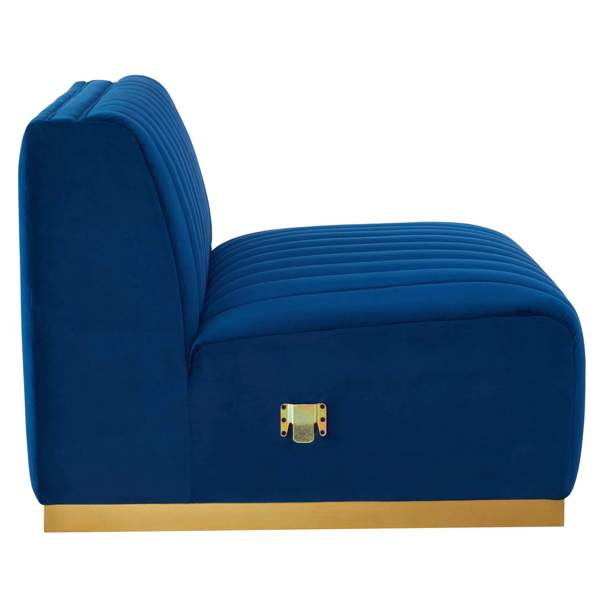 Gold Navy Velvet 5-Piece Sectional G746