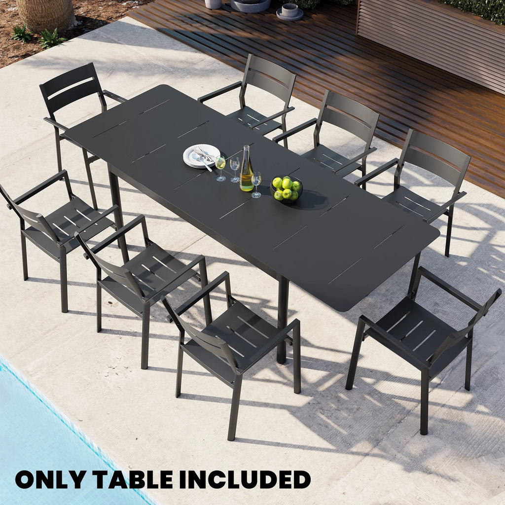 Expandable Aluminum Outdoor Dining Table Q8455