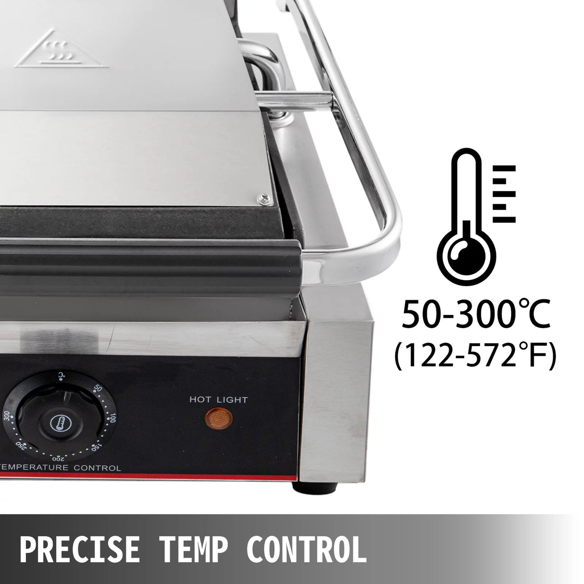 110V 3600W Electric Panini Press Grill Non-Stick Double Flat Plates L33703