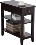 Narrow End Table with Drawer and 2 Open Shelves R300595