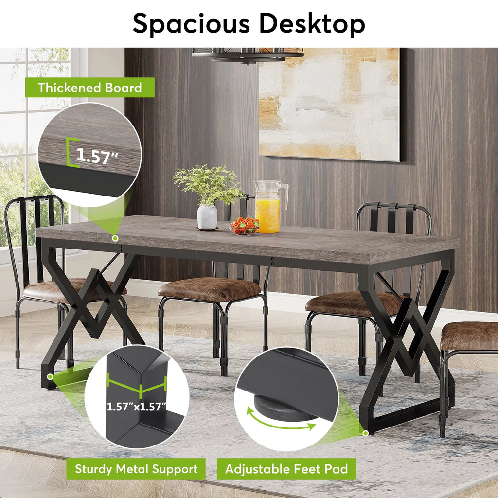 63 in. Computer Desk with Wooden Tabletop S276886
