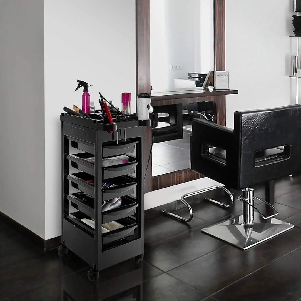 Rolling Trolley Cart With 5 Drawers D13195