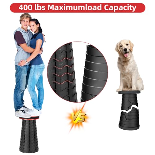 Collapsible Folding Stool with Carrying Straps, Black A521